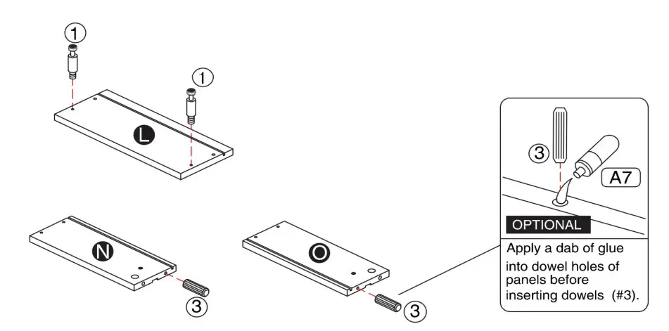 Furniture of America FGI-2087C35-TR Cheverly Vintage Gray Oak Multiple Storage TV Tower - Hardware