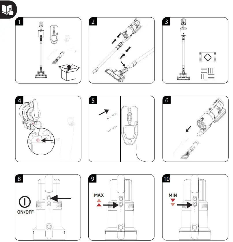 beko VRT 71920 VR EN 2 In1 Rechargeable Stick Vacuum Cleaner - fig 1