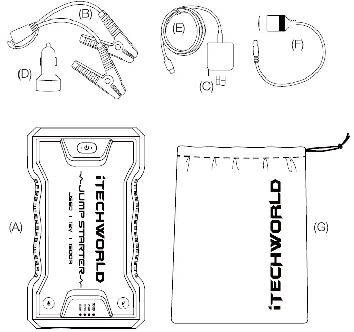 iTechworld JS60 Portable Car Battery Jump Starters 2
