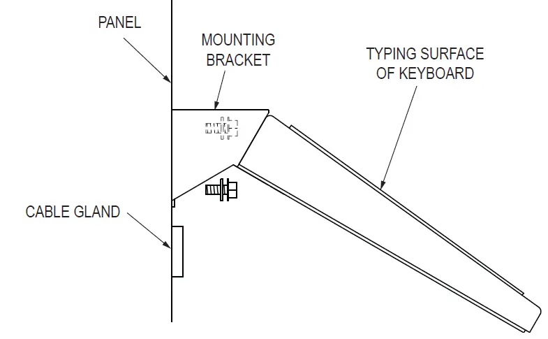 HIS KB-DT5K-PM45 45 Degree Panel Mount Keyboard 1