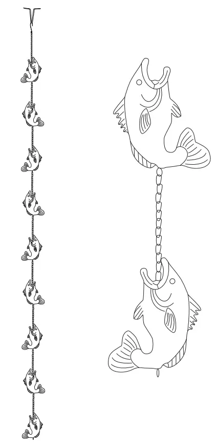 Glitzhome 2037800003 8.5FT Rain Chain