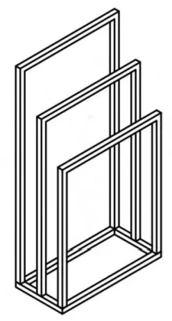 Unbranded 753 Black Metal Freestanding Rack