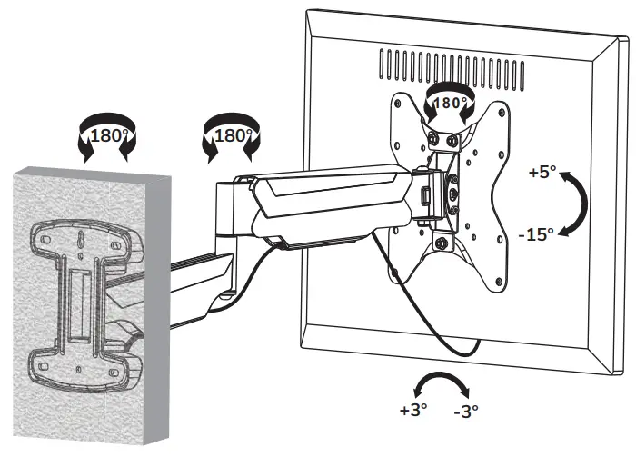 Neomounts WL70 550BL12 TV Wall Mount - Adjust the mount