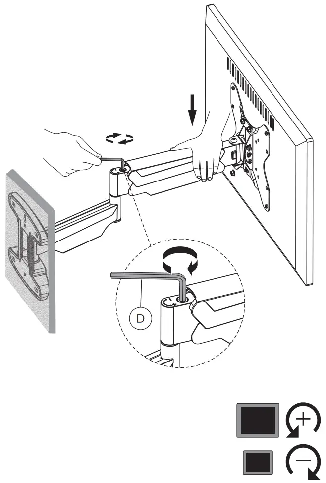 Neomounts WL70 550BL12 TV Wall Mount - Adjust the torques