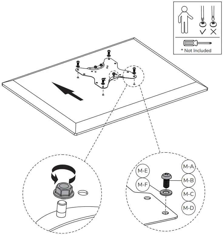 Neomounts WL70 550BL12 TV Wall Mount - VESA plate