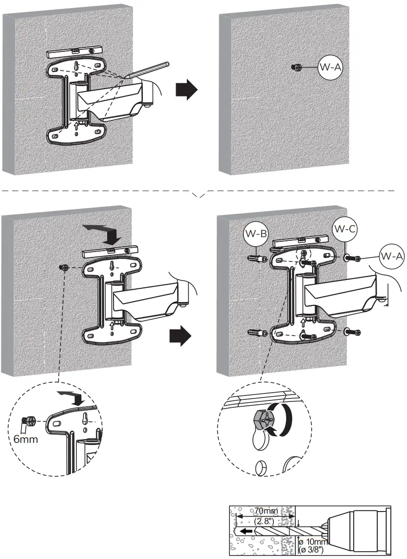 Neomounts WL70 550BL12 TV Wall Mount - concrete wall