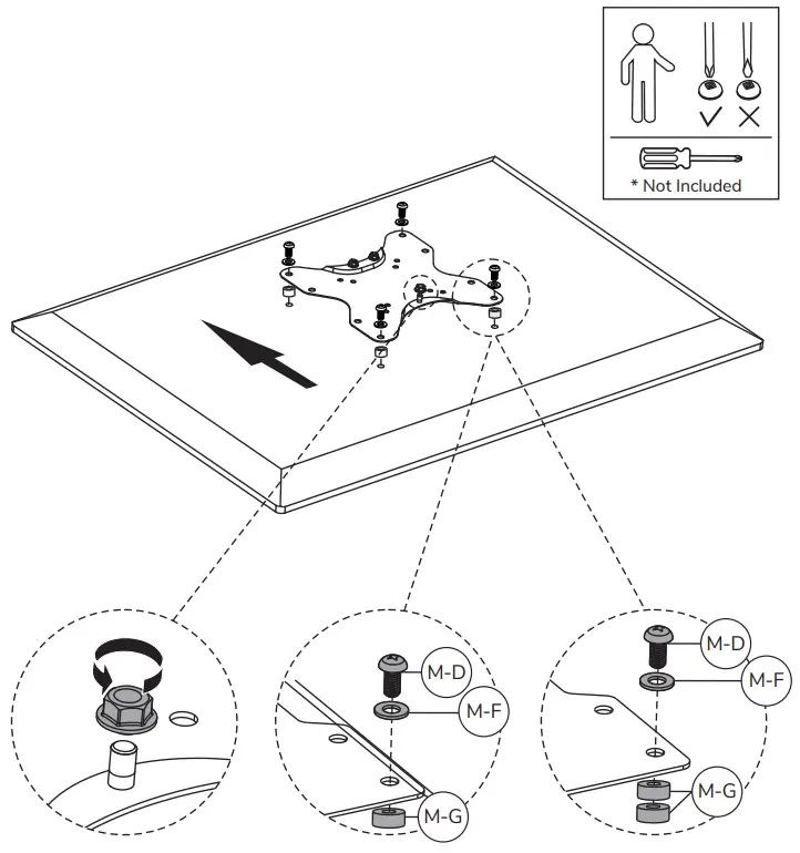 Neomounts WL70 550BL12 TV Wall Mount - spacers