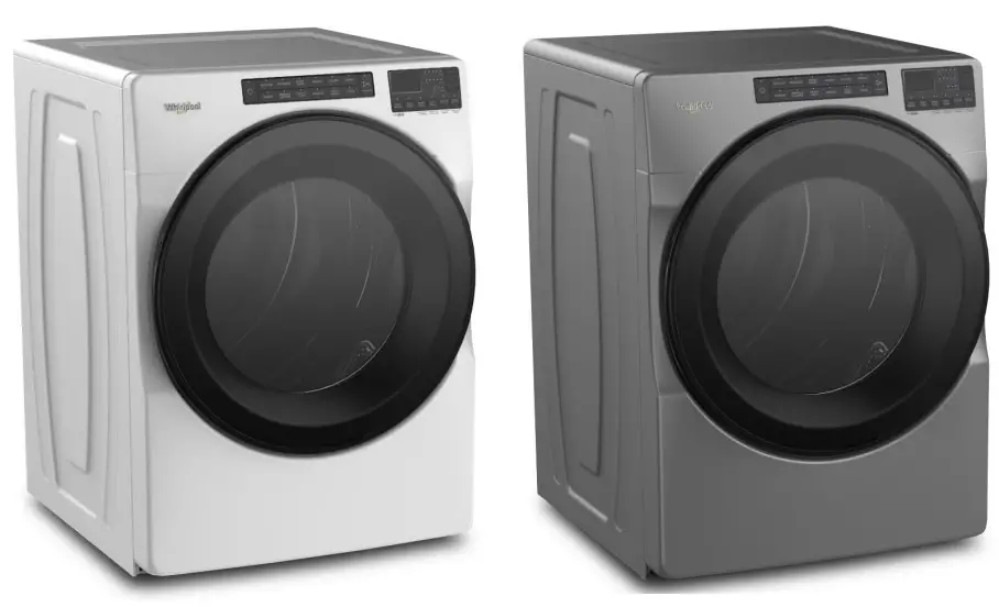 Whirlpool WED5605MW Electric Gas Wrinkle Shield Dryer with Steam