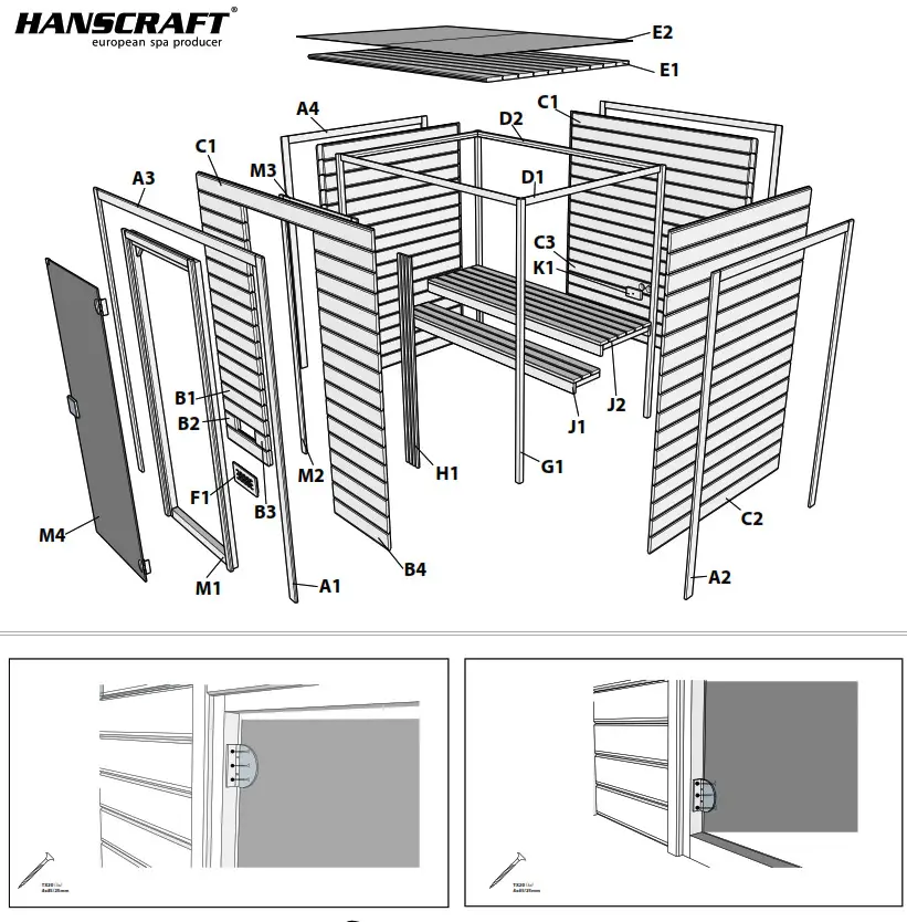 HANSCRAFT OULU HS2 Quality Finnish Sauna - fig60