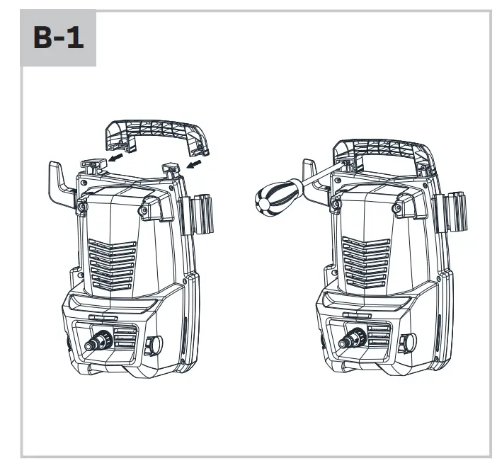 Assembly of the handle