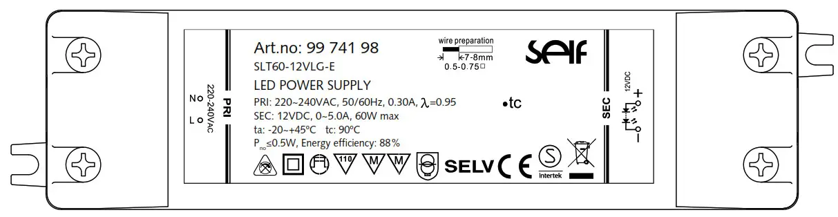 Malmbergs Elektriska AB HK16A 99 741 98 LED Driver