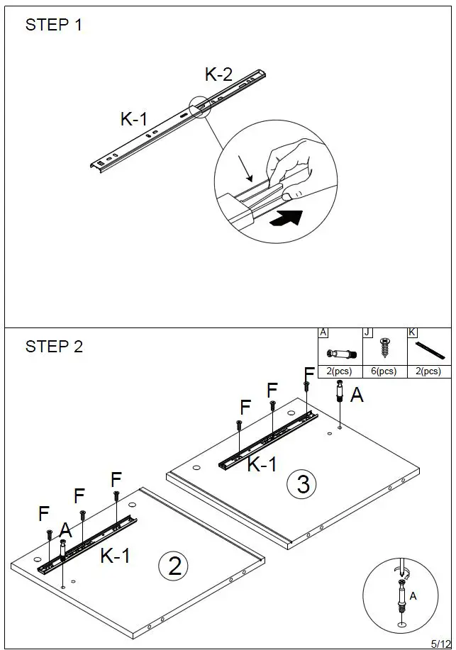 ModernLuxe WF299746AAK Nightstand with USB Charging Station Instruction Manual-FIG-5