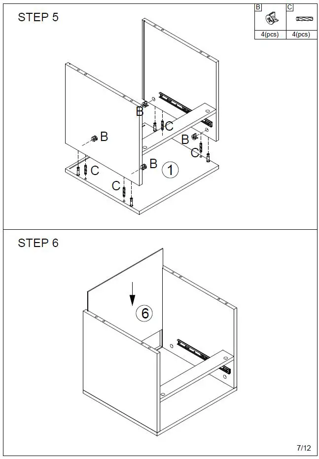 ModernLuxe WF299746AAK Nightstand with USB Charging Station Instruction Manual-FIG-7