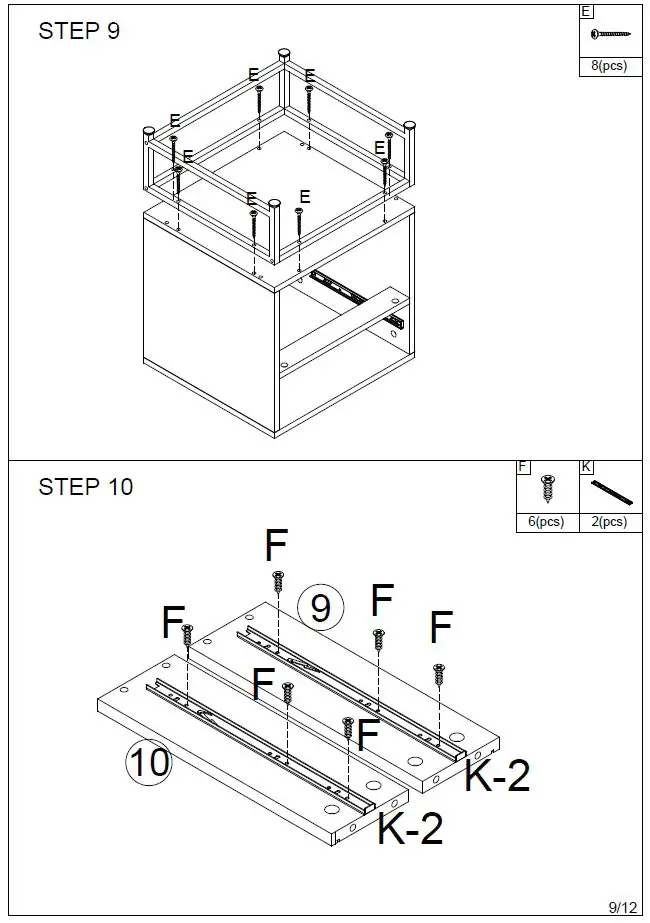 ModernLuxe WF299746AAK Nightstand with USB Charging Station Instruction Manual-FIG-9