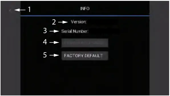 EXTECH HDV700 High Definition VideoScope Kit - Information Settings Menu