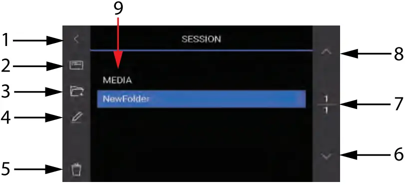 EXTECH HDV700 High Definition VideoScope Kit - Sessions menu