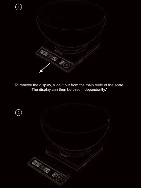 HOME HERO RHHKA0013 Food Scale with Timer - disply