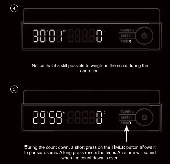 HOME HERO RHHKA0013 Food Scale with Timer - timer