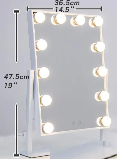 Waneway-M12V-005-W-Lighted-Vanity-Mirror-with-12-Dimmable-LED-Bulbs-FIG-3