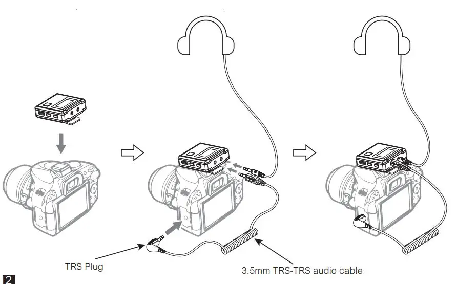 7RYMS B0BFVMLVWB iRay DW20 2.4G Dual-Channel Wireless Microphone User Manual - Work with Camera
