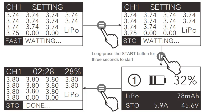SkyRC-PC3000H-Intelligent-and-Fast-Quattro-1214S-LiPo-LiHV-Battery-Charger-FIG-6