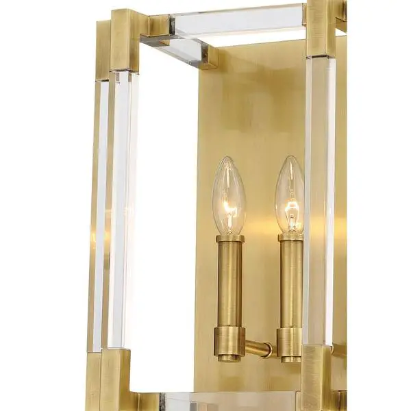 METROPOLITAN-N7352-790-Prima-Vista 2-Light-Antique-Brass-Wall-Sconce-with-Clear-Acrylic-Accents-PRODUCT