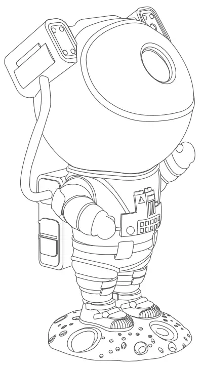 Mooyran Astronaut Star Projector Night Light