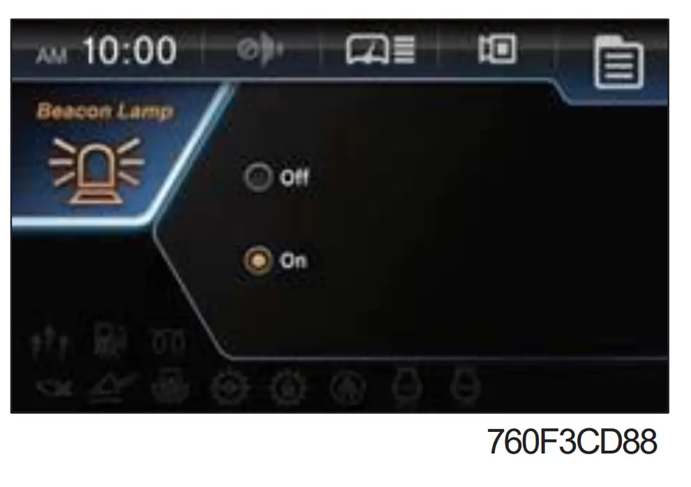 Beacon lamp switch (option)