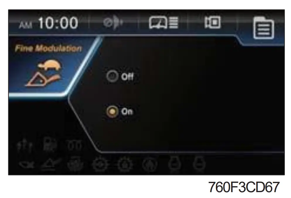 Fine modulation switch