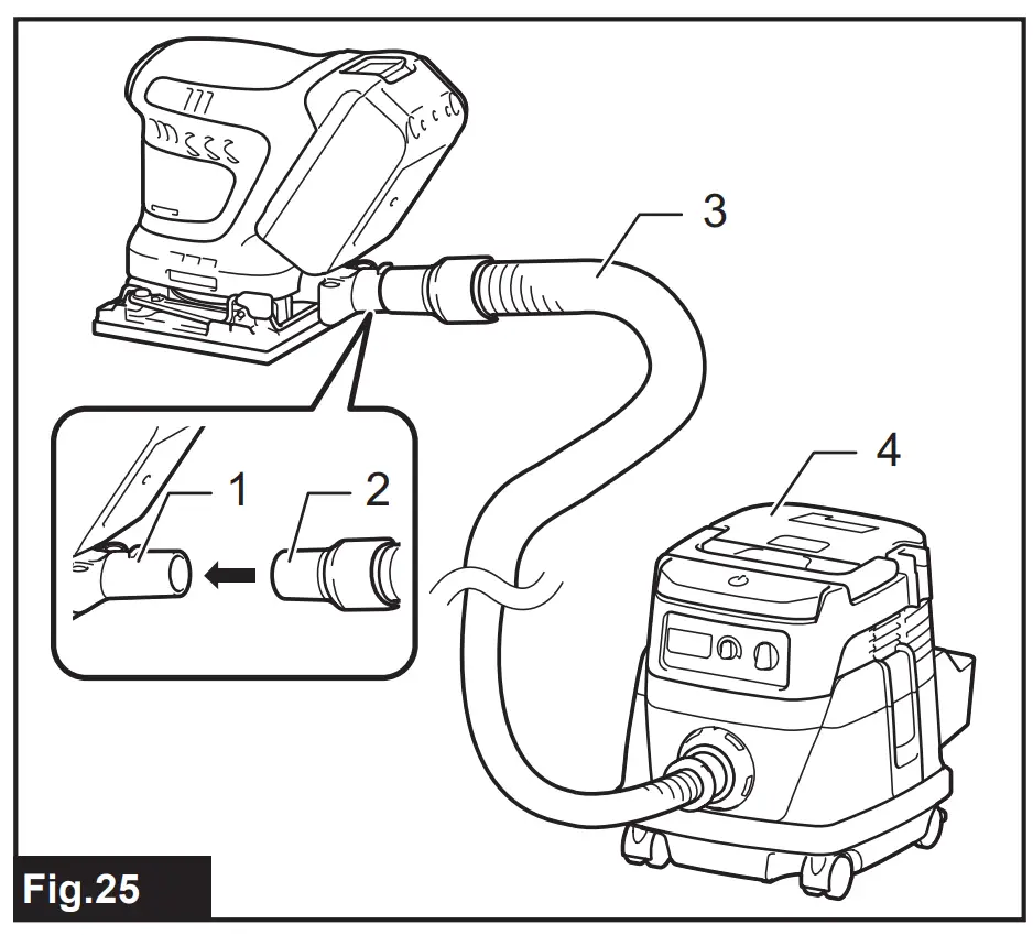 Connecting with vacuum cleaner