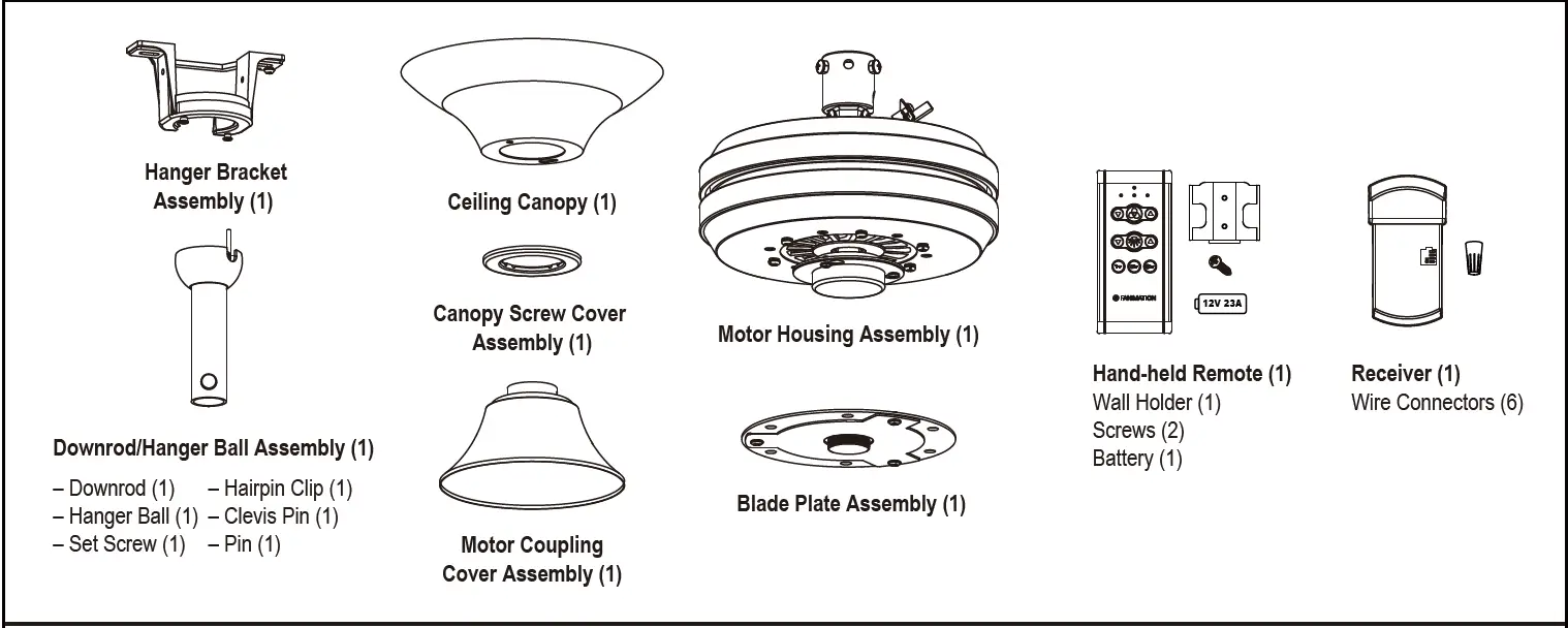 FANIMATION FP6721BDZ-60WW-LK Spitfire Ceiling Fan 1
