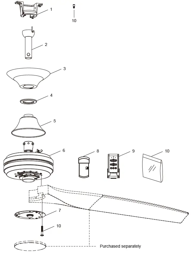 FANIMATION FP6721BDZ-60WW-LK Spitfire Ceiling Fan 38