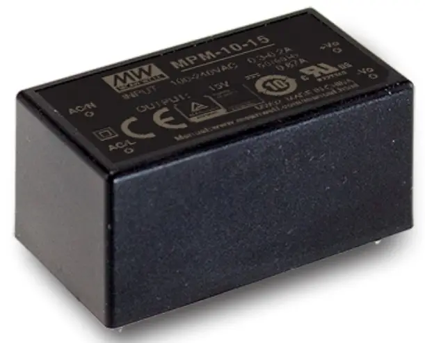 MEAN WELL MPM-10 Series 10W High Reliable Green Medical Encapsulated Type