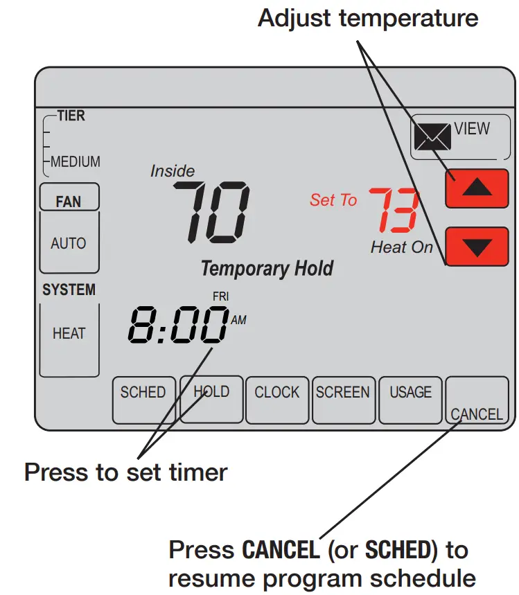 Program Schedule Override (Temporary)
