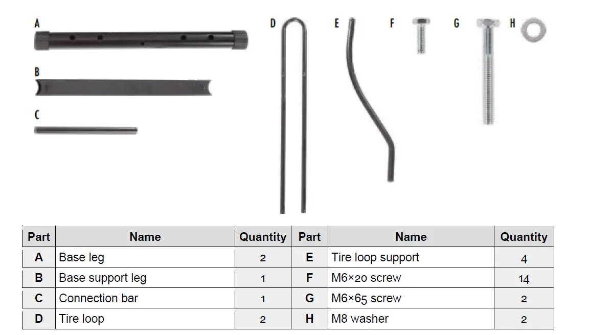 toboli 62832 Floor-Mounted 2-Bike Rack-fig-1