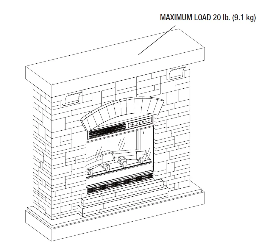StyleWell 1007519793 Pembroke Electric Fireplace-fig-1