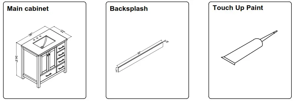 CASAINC CA100 36 C DB Single Sink Bath Vanity 