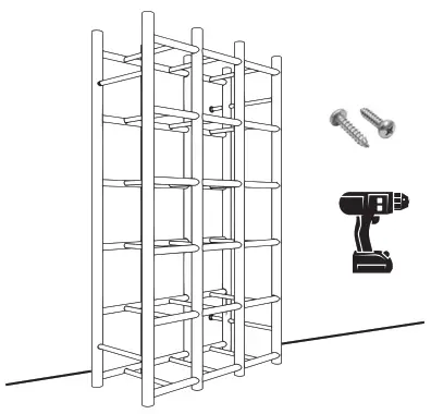 BIN WAREHOUSE 65005 18 Filebox Storage Rack - Assambly15