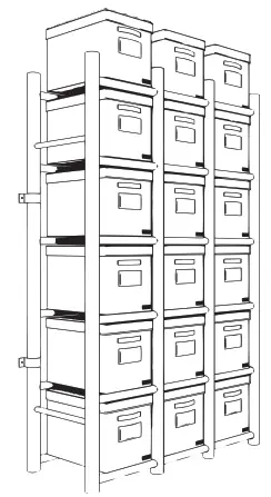 BIN WAREHOUSE 65005 18 Filebox Storage Rack - Assambly18