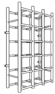 BIN WAREHOUSE 65005 18 Filebox Storage Rack