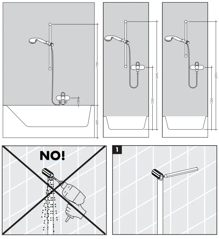 hansgrohe CROMA Classic 100 Shower Set - fig 1