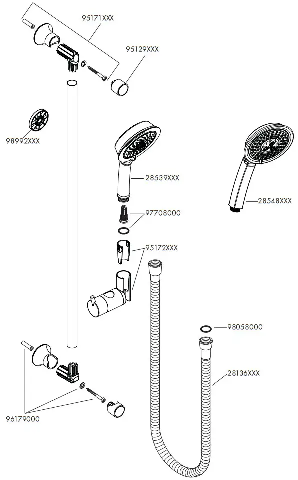 hansgrohe CROMA Classic 100 Shower Set - fig 7