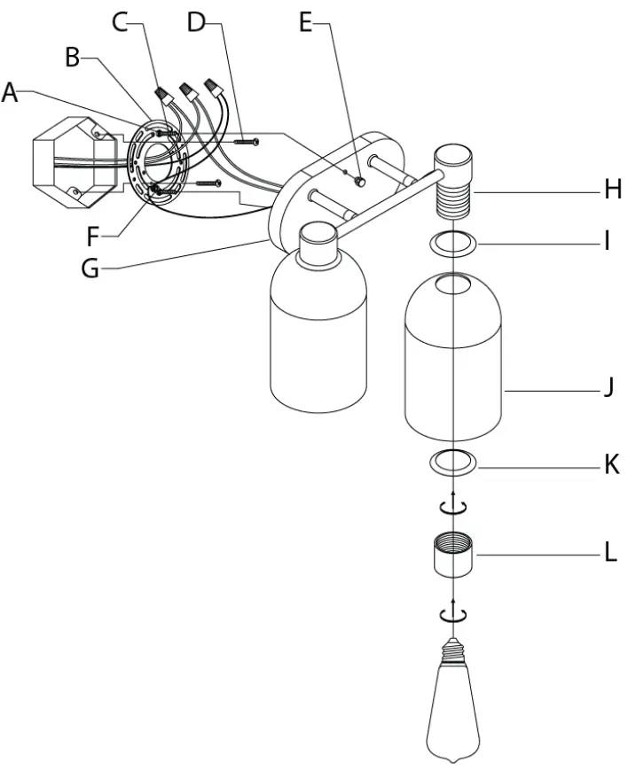 Hunter 19779 Lochmeade Smoked Glass 2 Light Vanity-fig-2