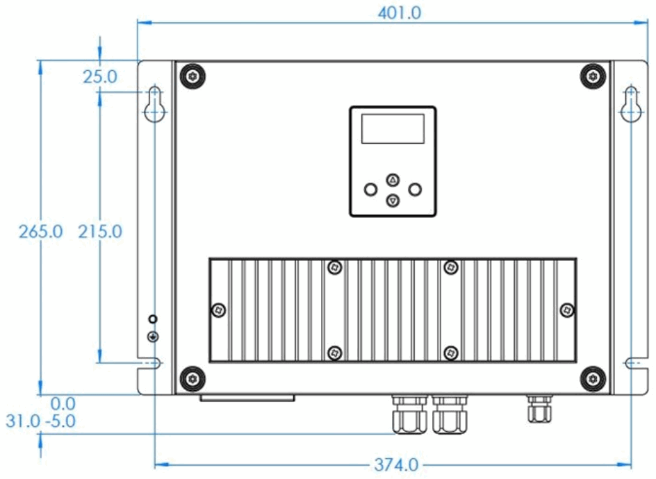 victron energy Skylla IP65 Intelligent Battery Charger - Dimensions