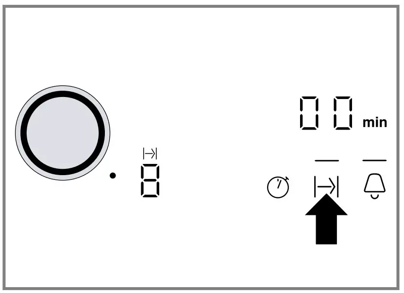 Setting the cooking time 