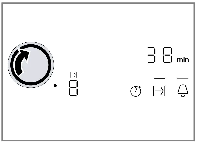 Setting the cooking time 