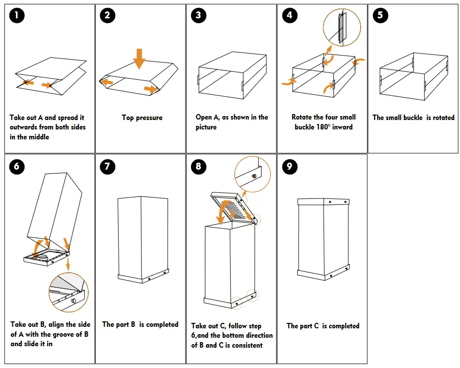 Karl home 597898032256 18 Pair Clear Plastic Shoe Boxes - assembly