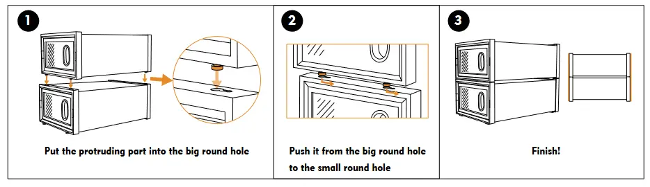 Karl home 597898032256 18 Pair Clear Plastic Shoe Boxes - shoe box