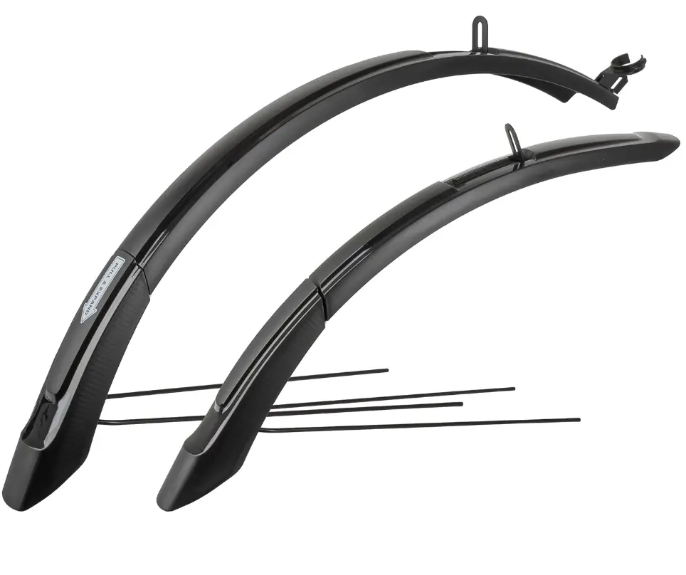 messingschlager 385137 M-WAVE Mud Max F+R ADJ L Mudguard Set