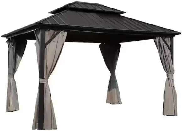 VEIKOUS PG0201-08-3 Aluminum Double Hardtop Gazebo